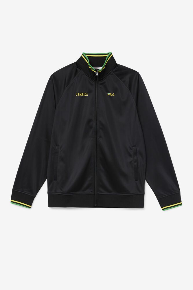 Fila Jacket Jamaica Track Mens Black - India IGO-830915